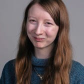 Madison Hoff's face is blue-green