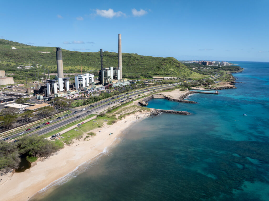 The Kahe power plant on the leeward side of Oahu March 31, 2026. (Craig Fujii/Civil Beat/2026)